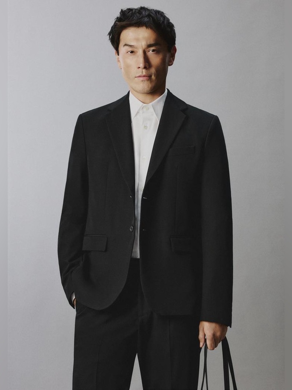 Zara Man "Comfort" Stretch Two-Button Blazer Black- Size 40